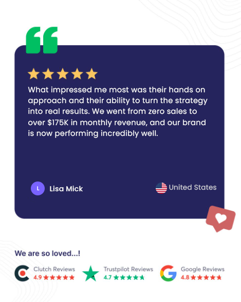 Lisa Mick verified review card with 5-star rating
